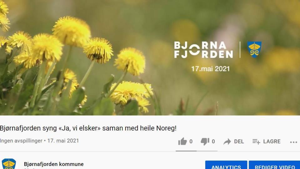 Lenkje til artikkel: «Ja, vi elsker» frå Bjørnafjorden