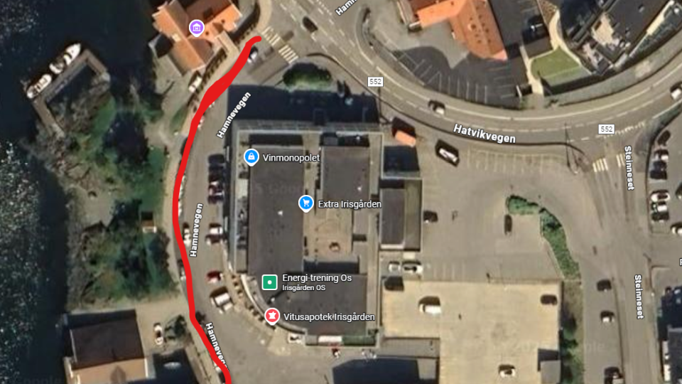 Lenkje til artikkel: No blir det parkering forbode langs Hamnevegen ved Irisgården