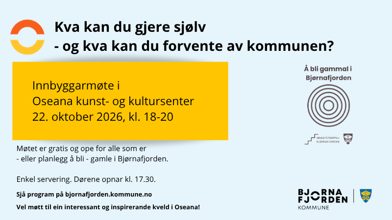 Lenkje til artikkel: Velkommen til innbyggarmøte 22. oktober: Å bli gammal i Bjørnafjorden