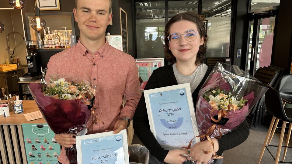 Lenkje til artikkel: Lilly-Mae og Emil fekk kulturstipend