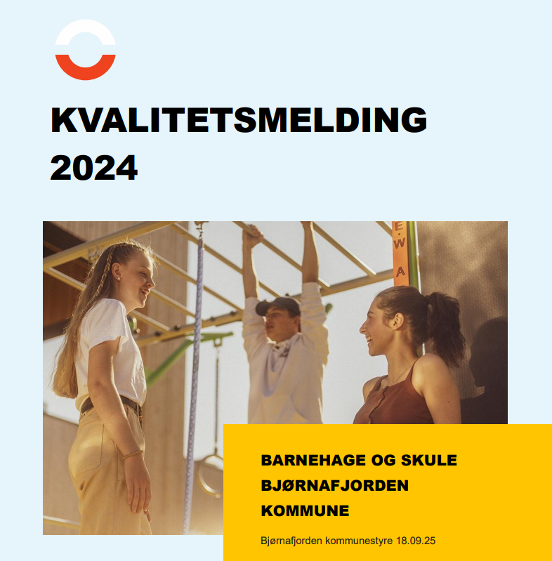 Bilde av forsida på kvalitesmeldinga - Klikk for stort bilete